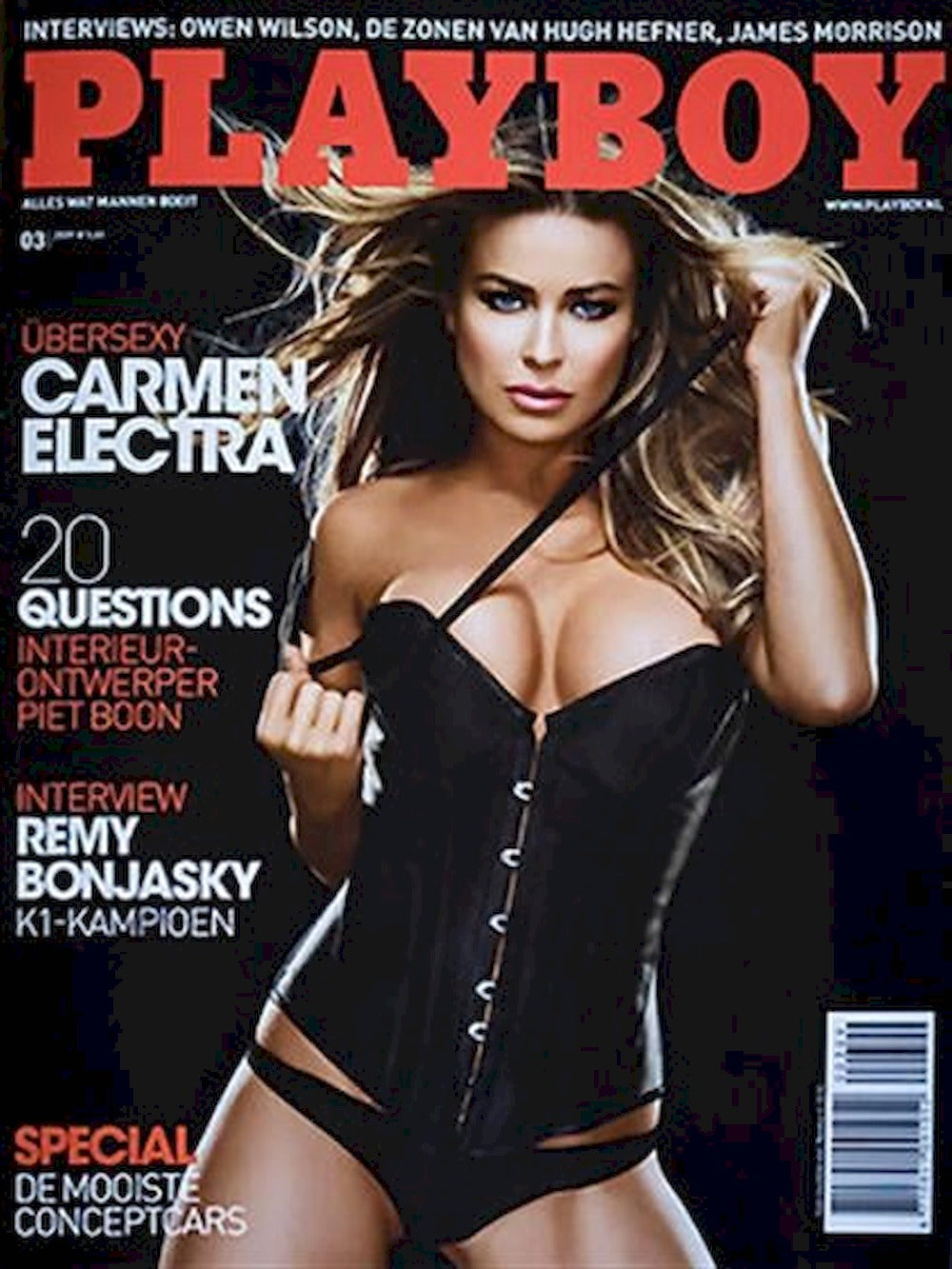 Playboy Magasin Nederländerna 2009-03 Carmen Electra Viola Van Munster Originalutgåva