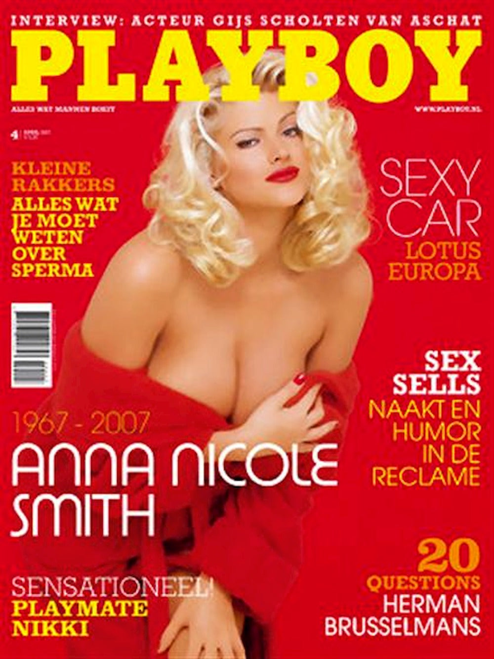 Playboy Magasin Nederlandene 2007-04 – Anna Nicole Smith Nikki Sengers – Originaludgave