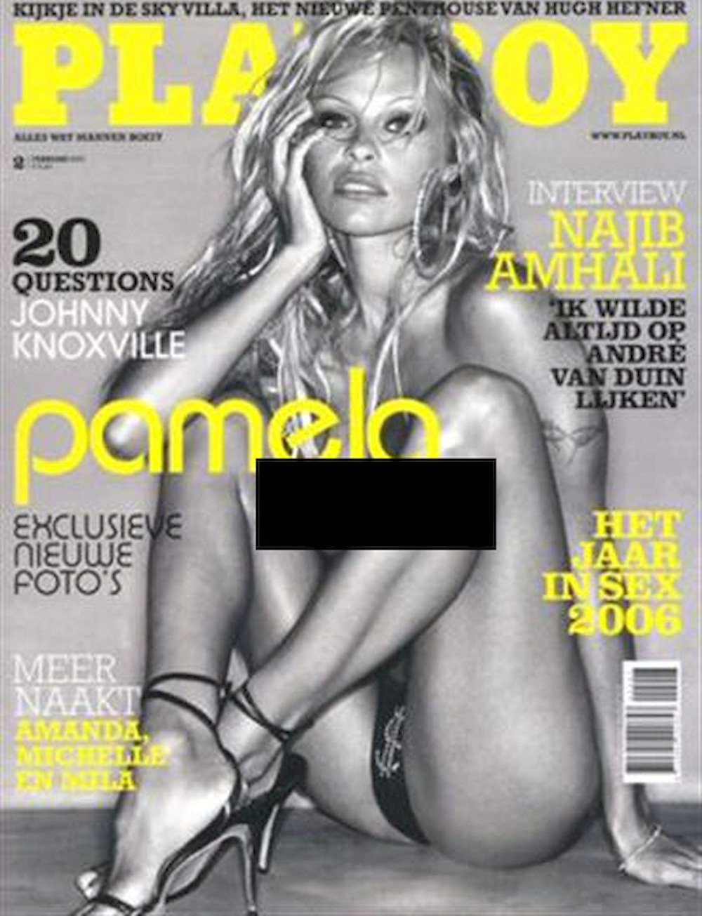 Playboy Magazine Netherlands 2007-02 Pamela Anderson Amanda Brandts Original Print Issue