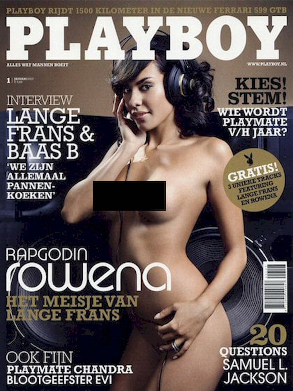 Playboy Magazine Netherlands 2007-01 – Rowena Baierl Chandra Merix – Original Print Issue