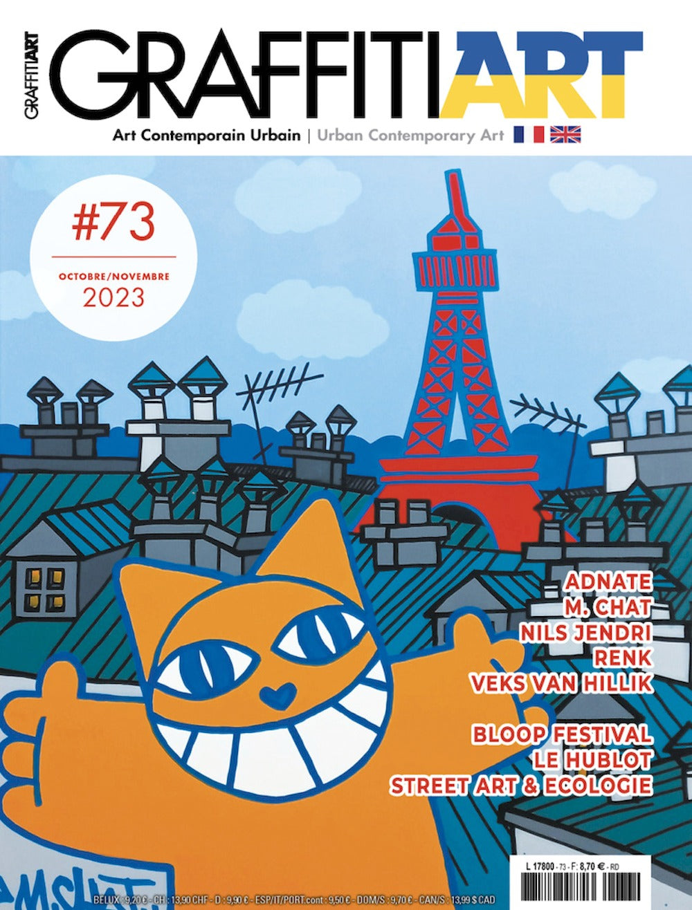 Graffiti Art Magazine France 2023 #73 Adnate M. Chat Nils Jendri Renk Verks Édition originale