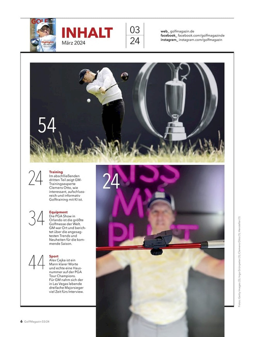 Golf Magazine Germany 2024-03 – Rory McIlroy – Original Print Issue
