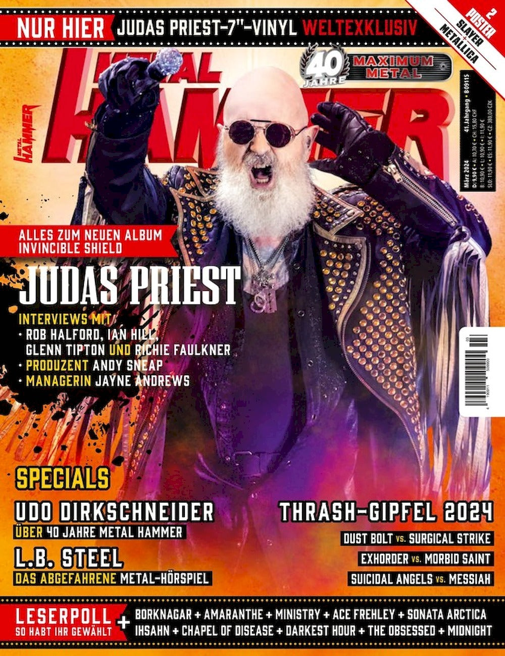 Metal Hammer Magazin Deutschland 2024-03 Judas Priest Udo Dirkschneider LB Steel Dust Bolt