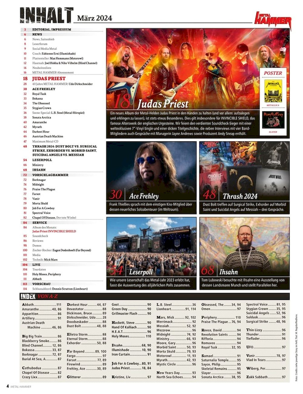 Metal Hammer Magazin Deutschland 2024-03 Judas Priest Udo Dirkschneider LB Steel Dust Bolt