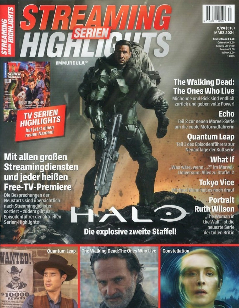 Streaming Serien Highlights Magazin Deutschland 2024 #313 Halo Walking Dead Constellation