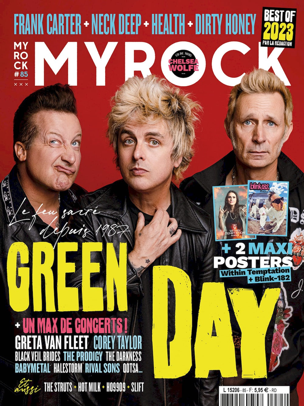 MyRock Magazine France 2023 #85 Green Day Greta Van Fleet Corey Taylor Prodigy Édition originale