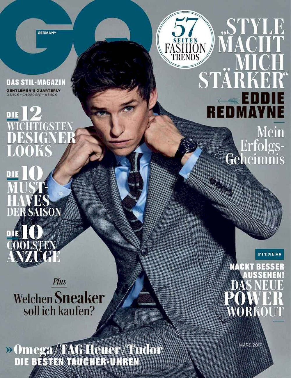 GQ Tijdschrift Duitsland 2017-03 – Edward John David Redmayne – Originele uitgave