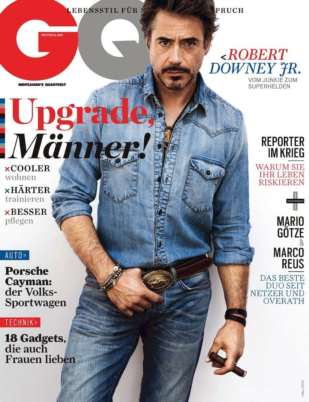 GQ Tijdschrift Duitsland 2013-05 – Robert John Downey Jr. – Originele uitgave