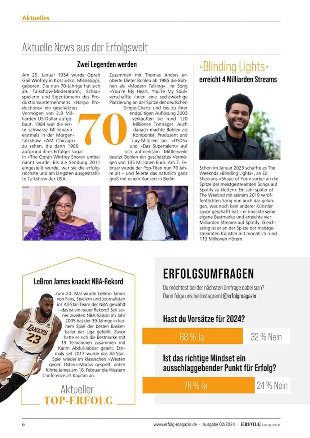 Erfolg Tijdschrift Duitsland 2024-02 Jürgen Klopp Benjamin Börner Kim Petras Originele uitgave