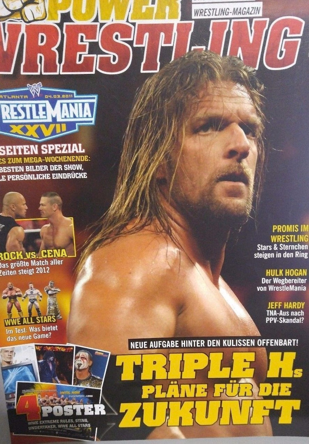 Power Wrestling Magazine Germany 2011-05 – Triple H Undertaker Sting Cena – Original Print Issue