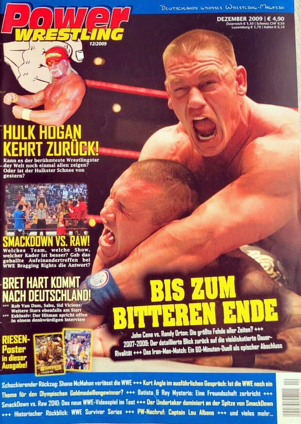 Power Wrestling Magazin Deutschland 2009-12 Hulk Hogan John Cena Randy Orton