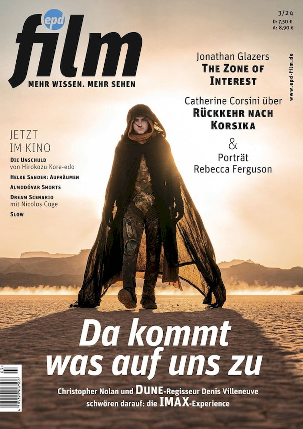 EPD Film Magasin Tyskland 2024-03 Timothee Chalamet Dune Jonathan Glazer