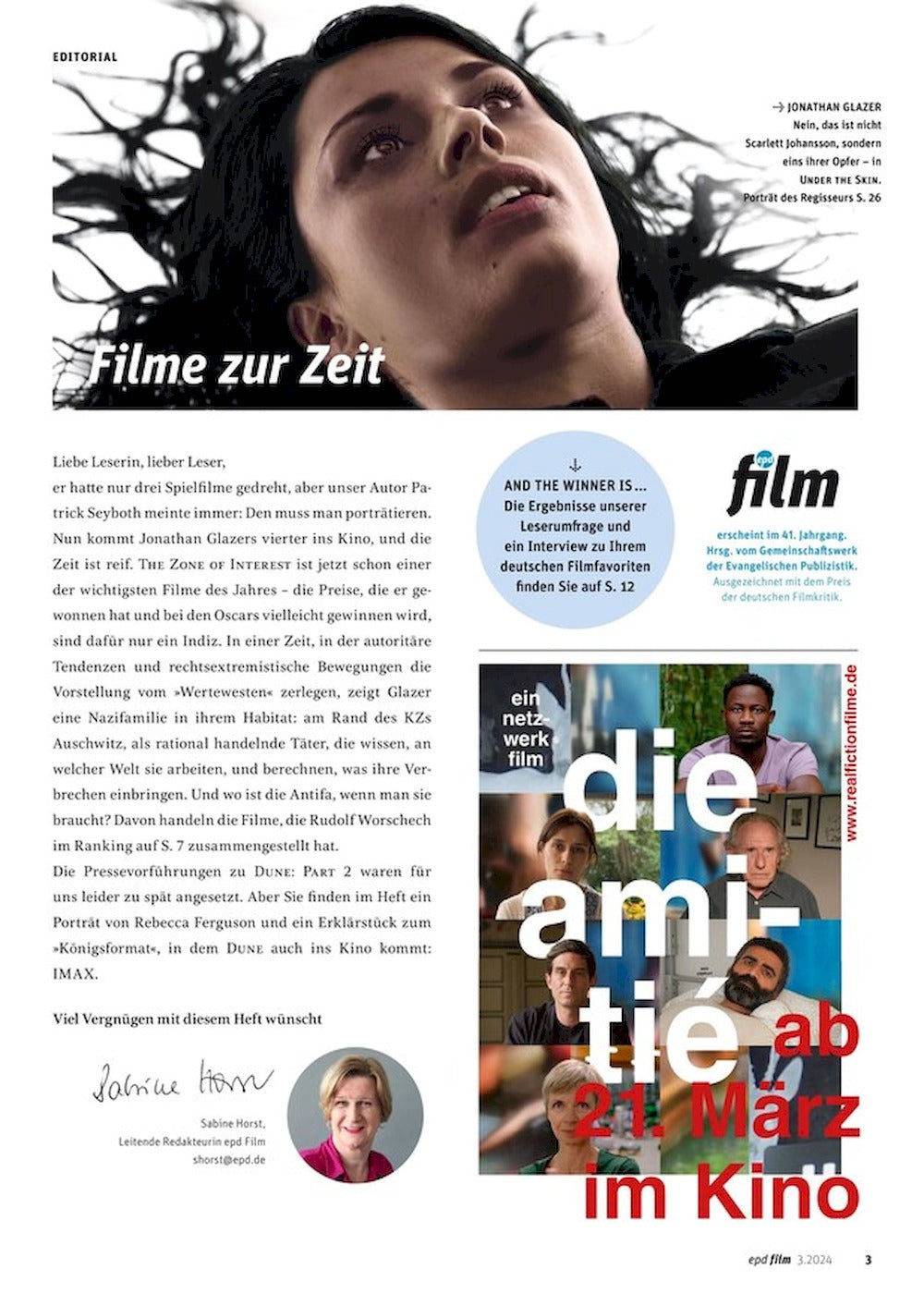 EPD Film Magasin Tyskland 2024-03 Timothee Chalamet Dune Jonathan Glazer