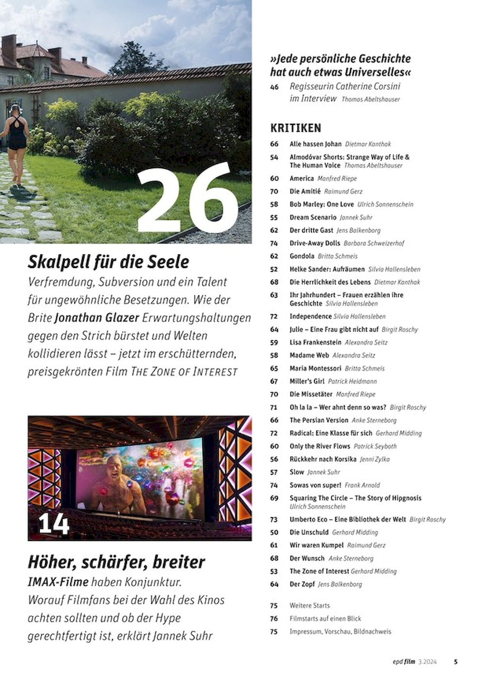 EPD Film Magasin Tyskland 2024-03 Timothee Chalamet Dune Jonathan Glazer