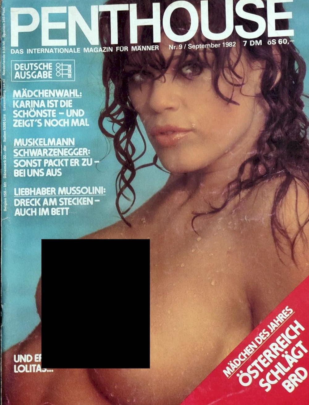 Penthouse Lehti Saksa 1982-09 – Karina Schwarzenegger – Alkuperäinen painos