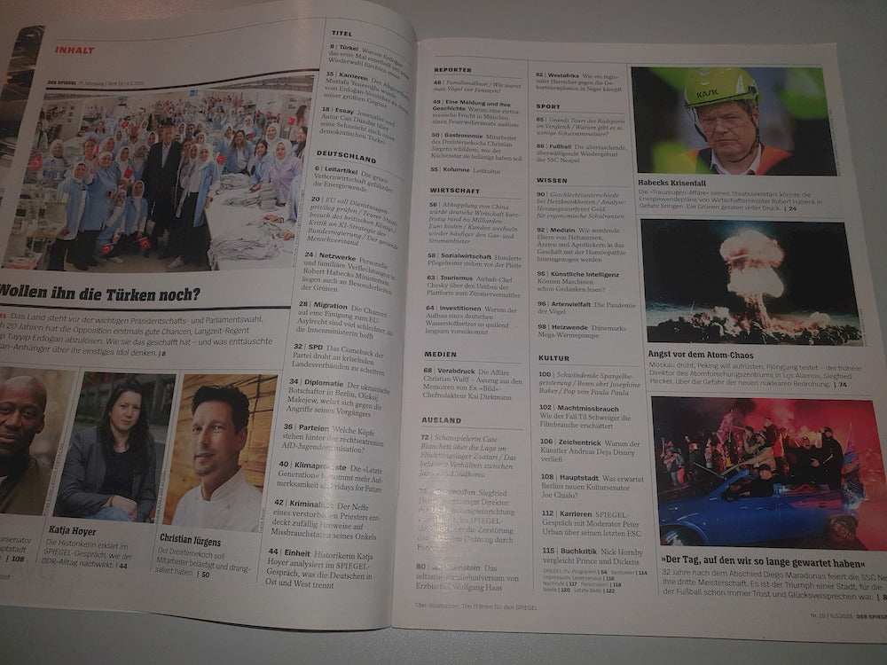 Der Spiegel Magasin Tyskland 2023-19 Erdogan Maradona SSC Neapel