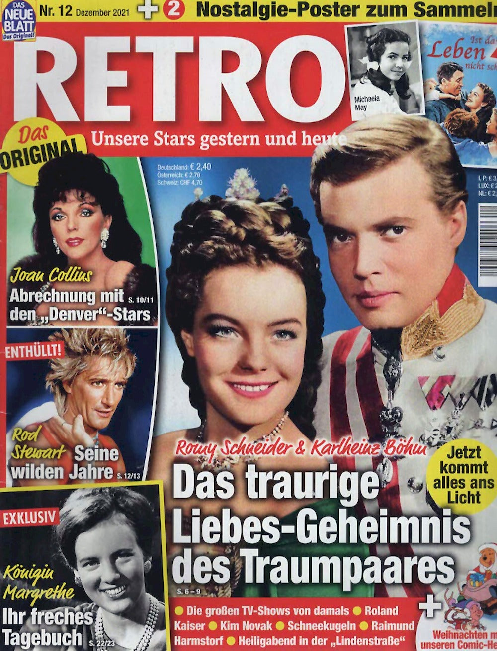 Retro Magazin Deutschland 2021-12 Rod Stewart Joan Collins James Stewart + Poster