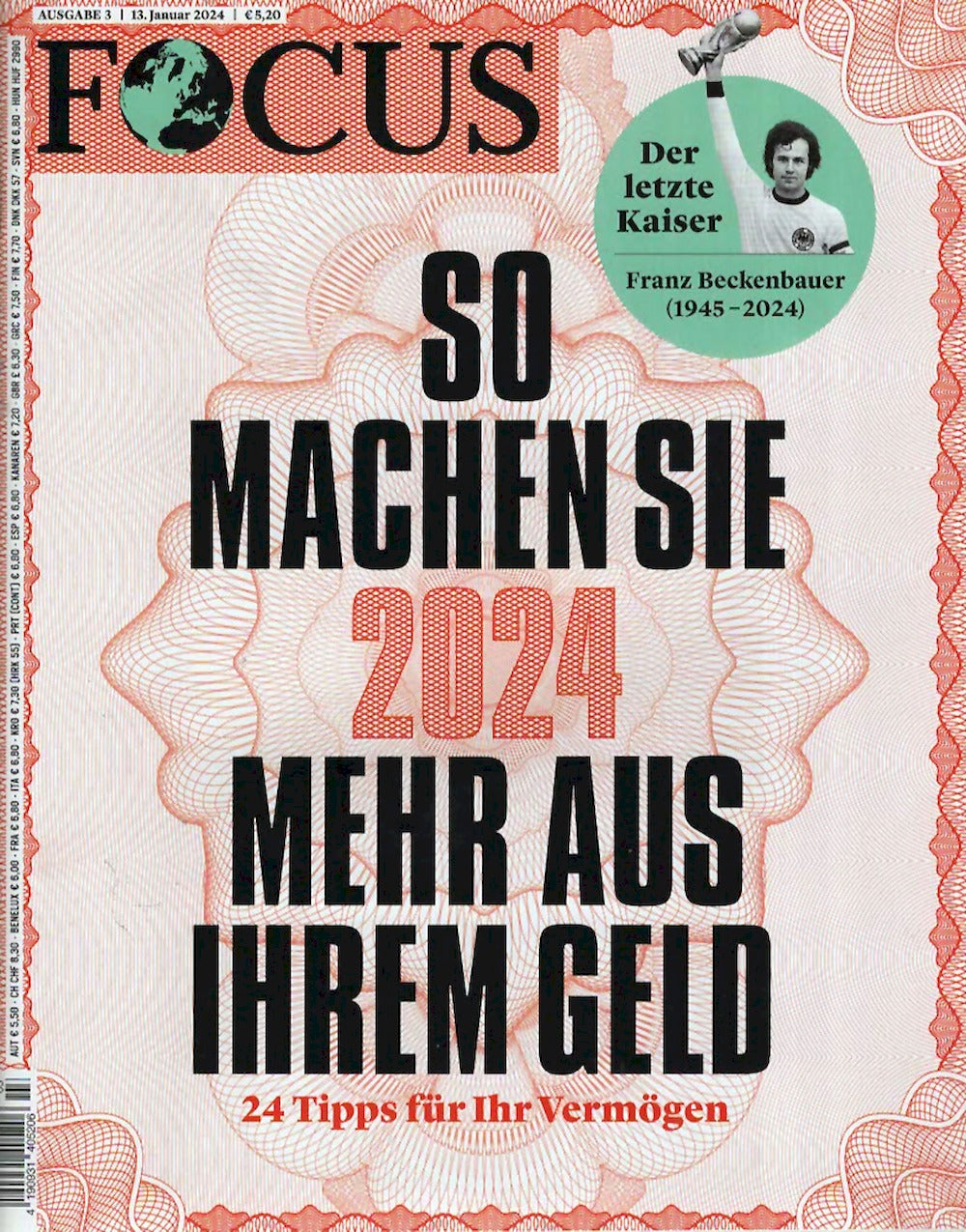 Focus Magazin Deutschland 2024-03 Franz Beckenbauer Kate Moss Michelle Obama