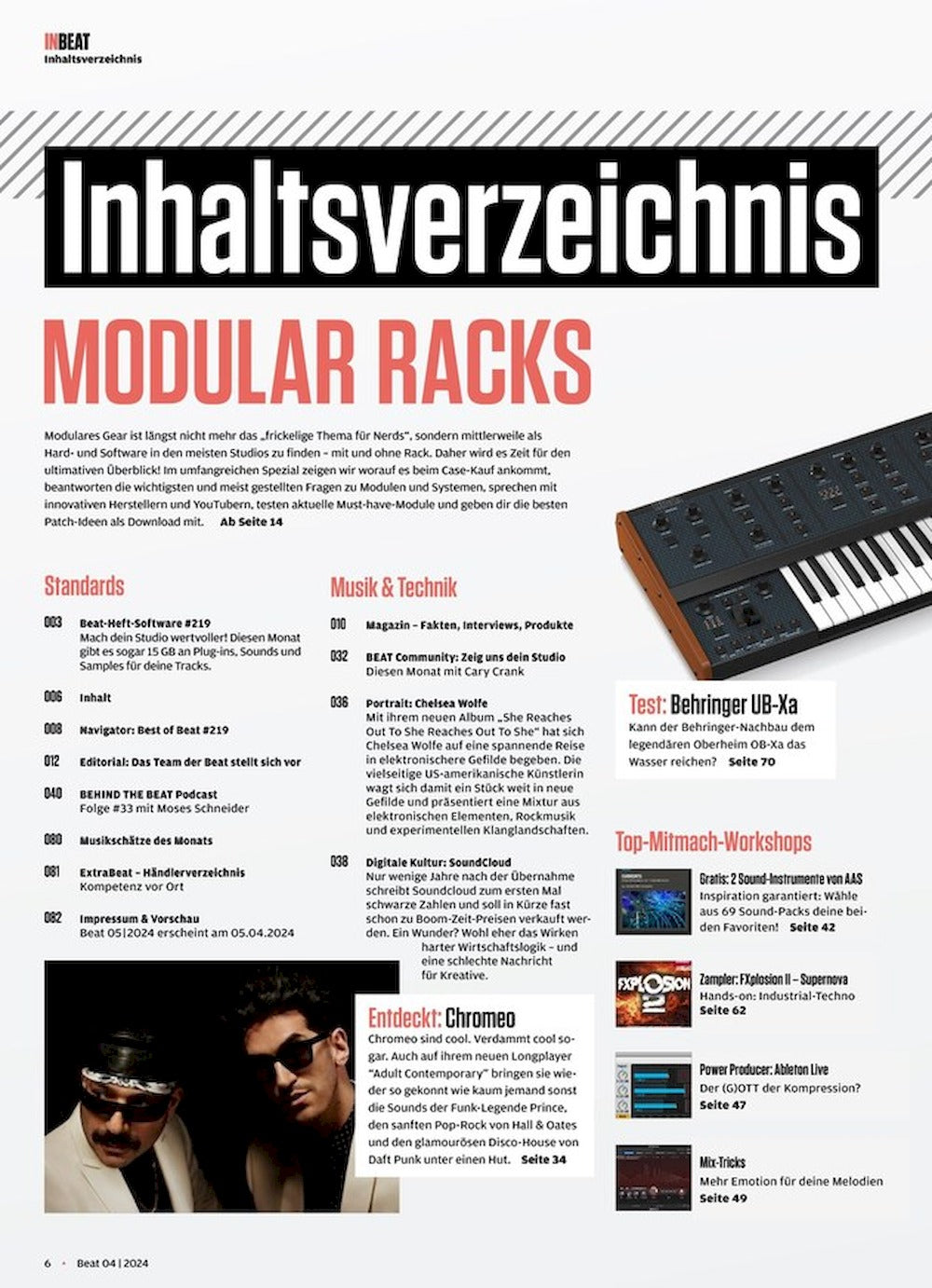 Beat Magazin Deutschland 2024-04 Moses Schneider Chromeo Chelsea Wolfe