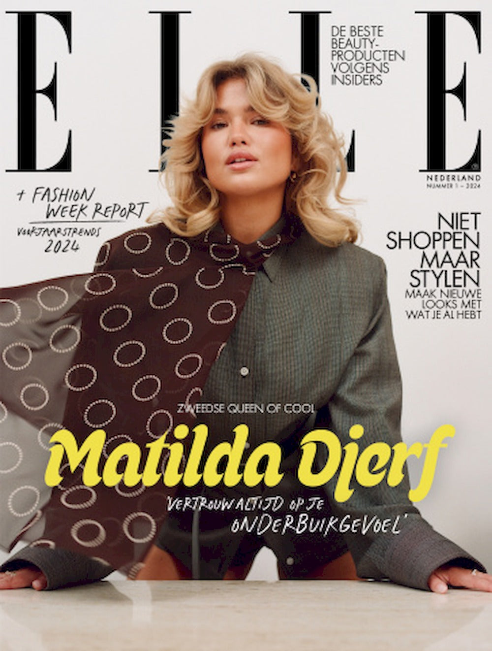 Elle Tijdschrift Nederland 2024-01 Matilda Djerf Originele uitgave
