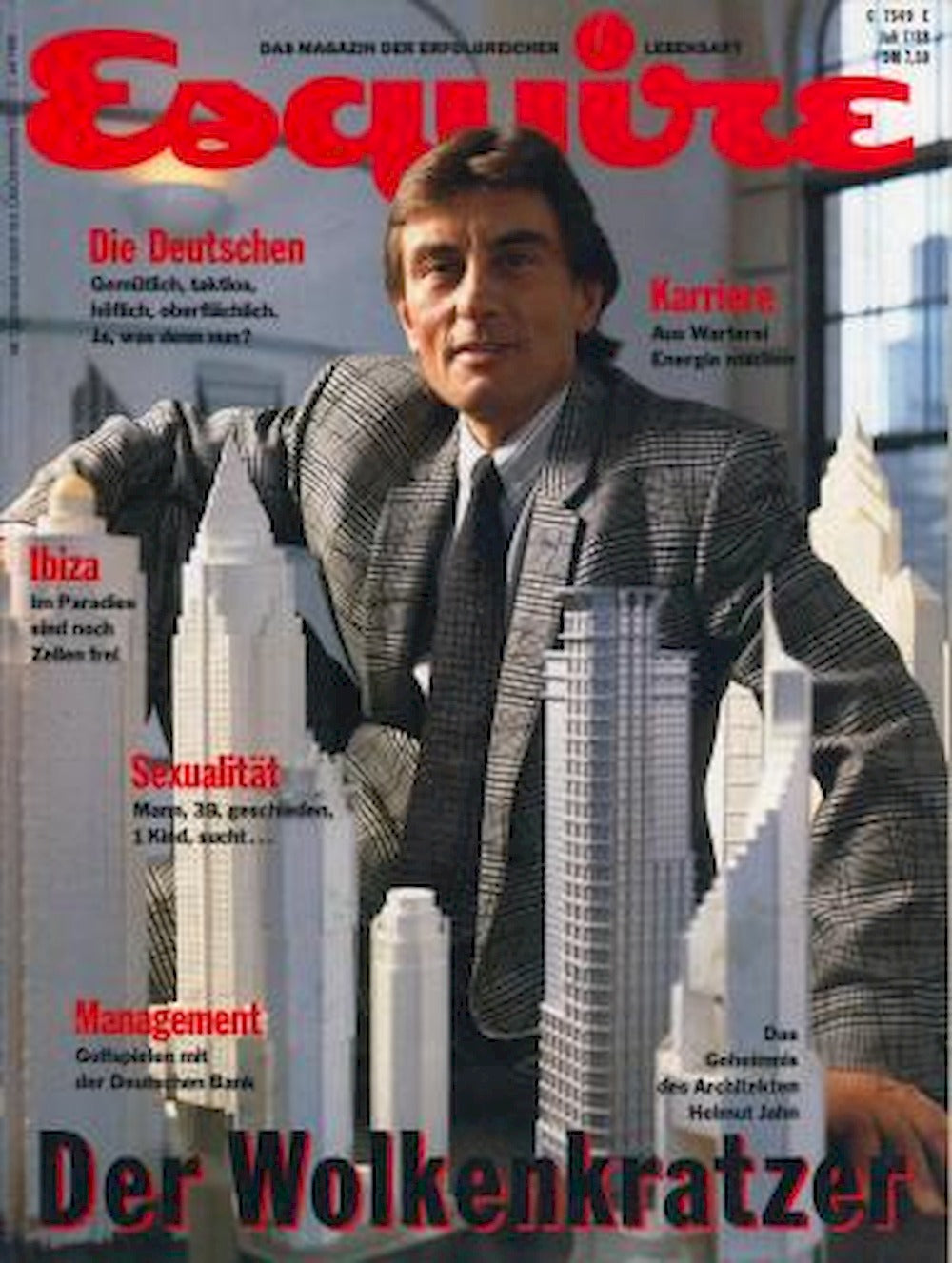 Esquire Magazine Germany 1988-07 Helmut Jahn Original Print Issue