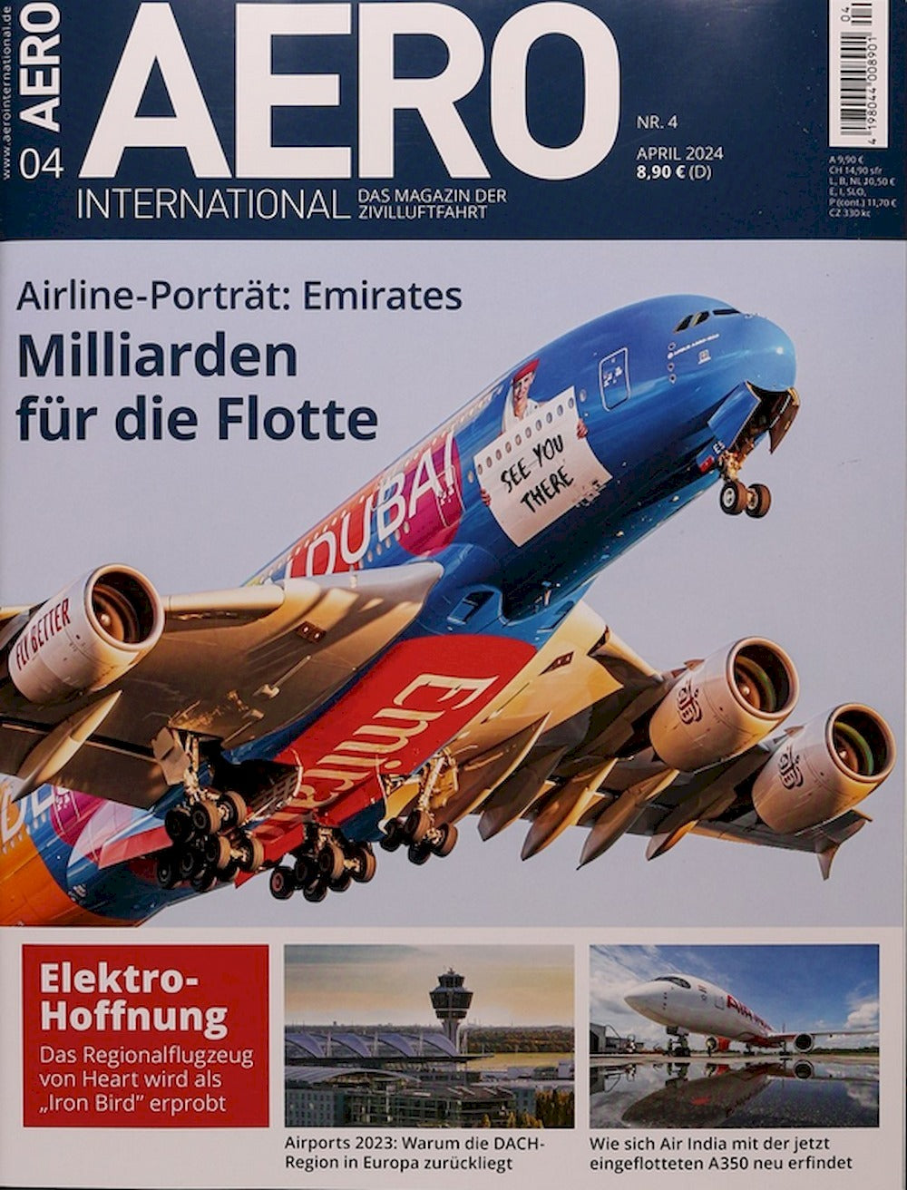 Aero International Magazin Deutschland 2024-04 Emirates Air India Heart