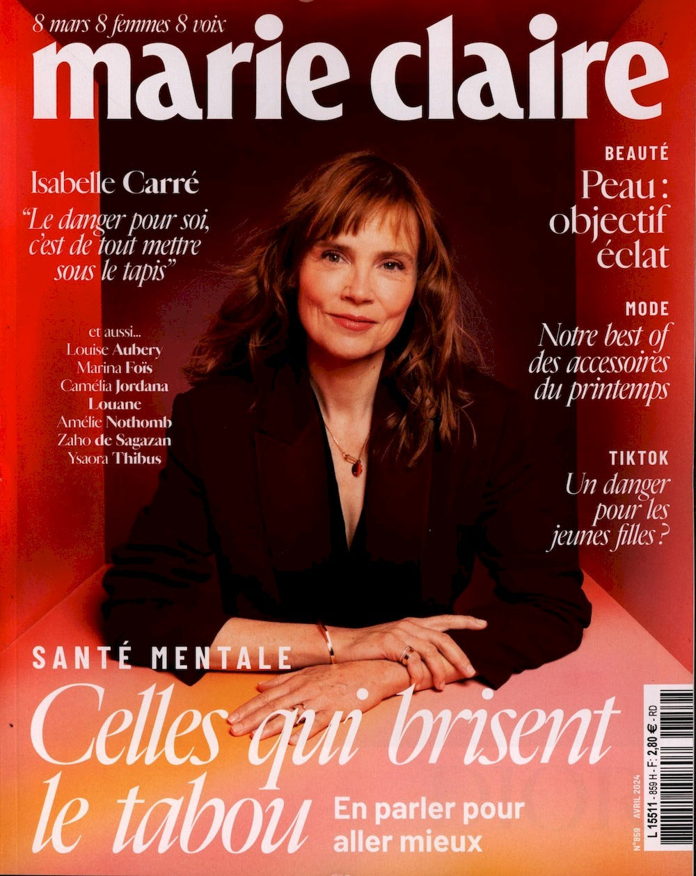 Marie Claire Rivista Francia 2023 #859 Isabelle Carre Edizione originale