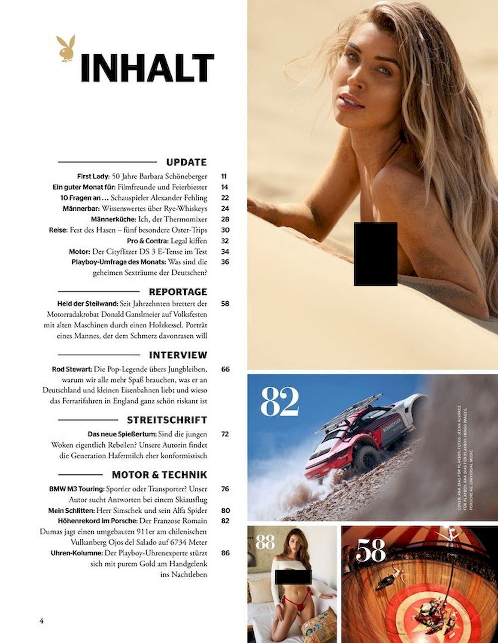Playboy Magasin Tyskland 2024-04 Aneta Sablik Rod Stewart