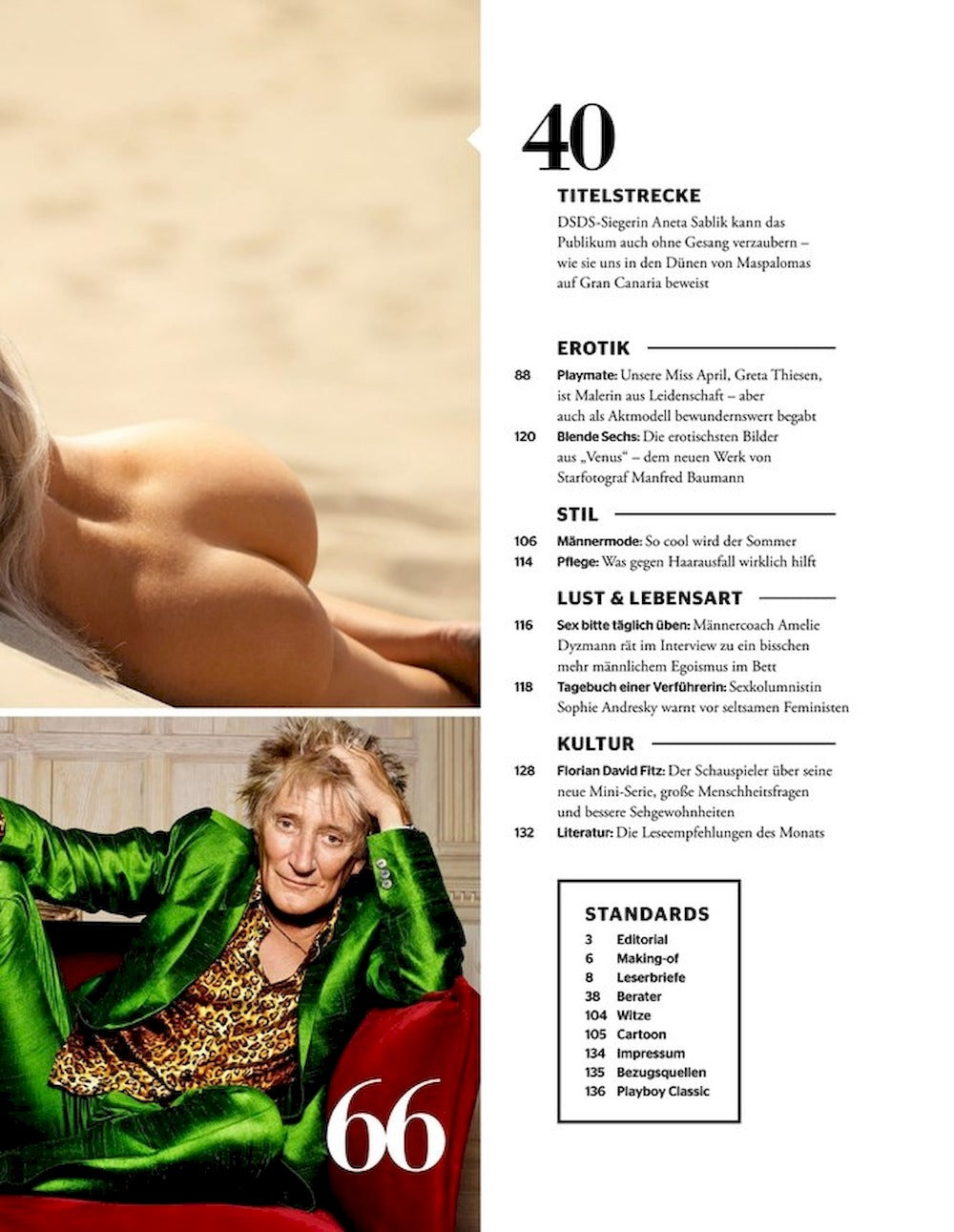 Playboy Magasin Tyskland 2024-04 Aneta Sablik Rod Stewart