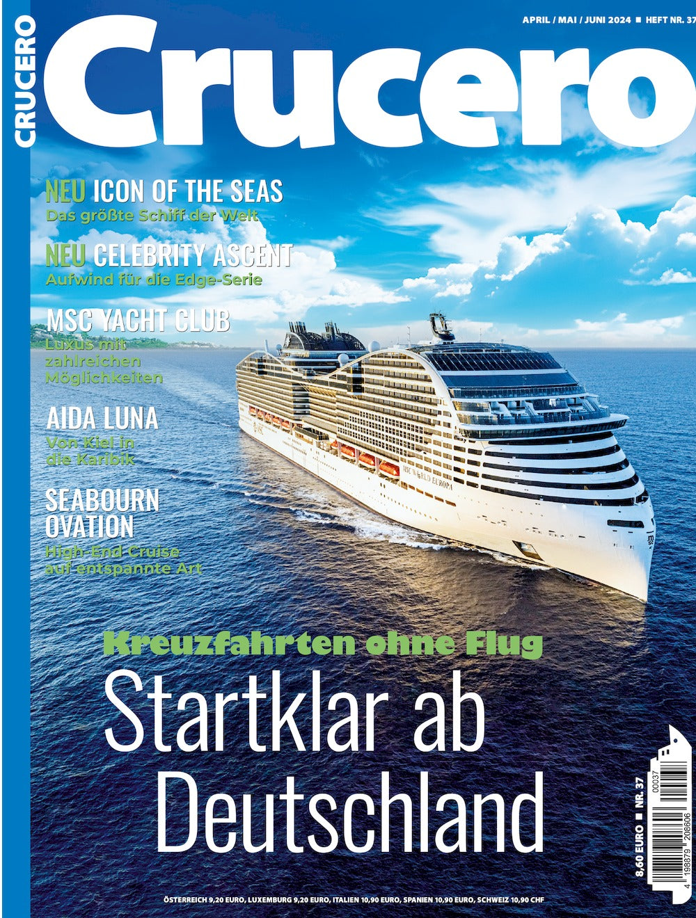 Crucero Magazin Deutschland 2024-01 Icon Of The Seas Celebrity Ascent Aida Luna
