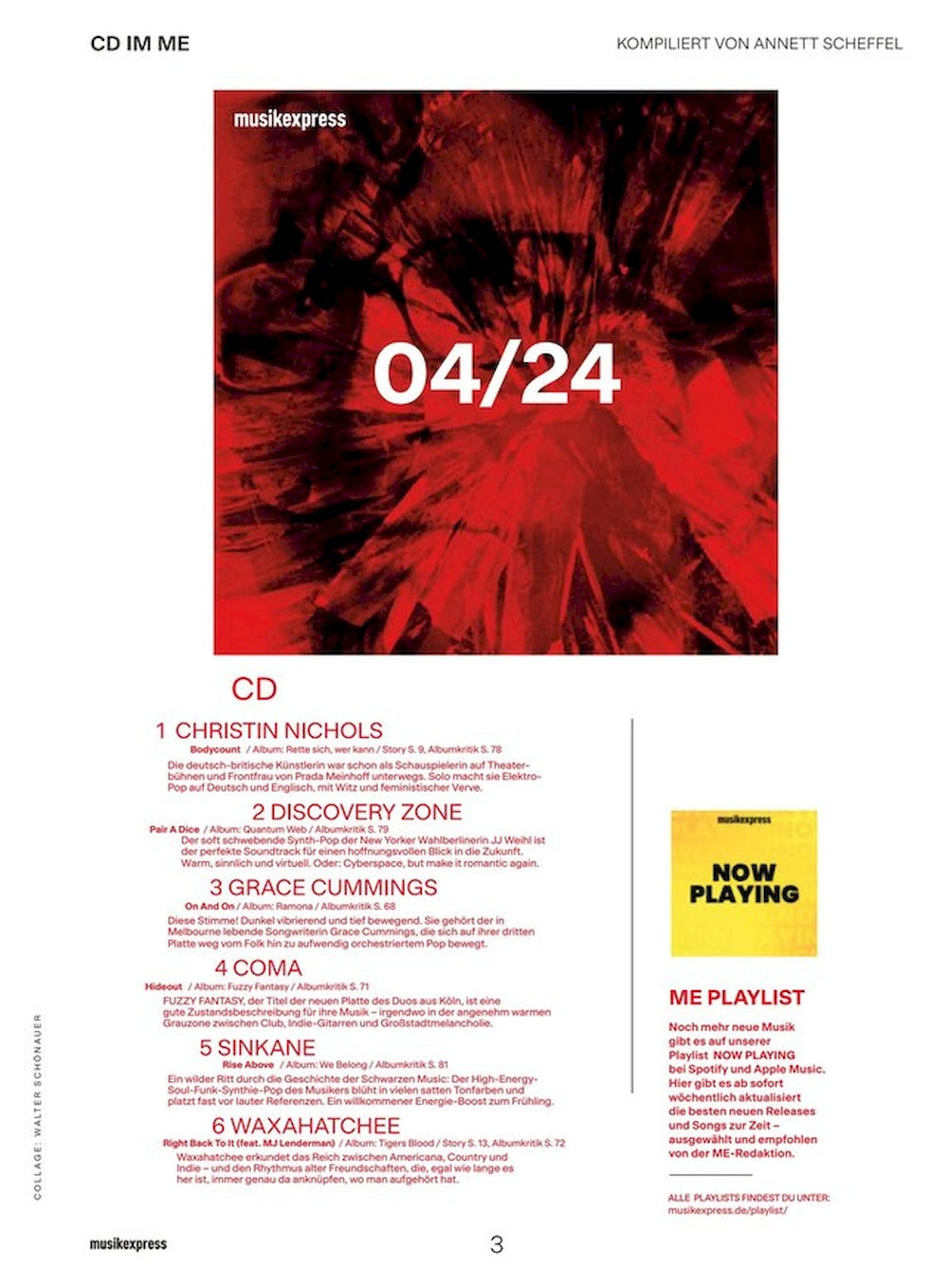 Musikexpress Magasin Tyskland 2024-04 Oasis Stone Roses Rage Against The Machine