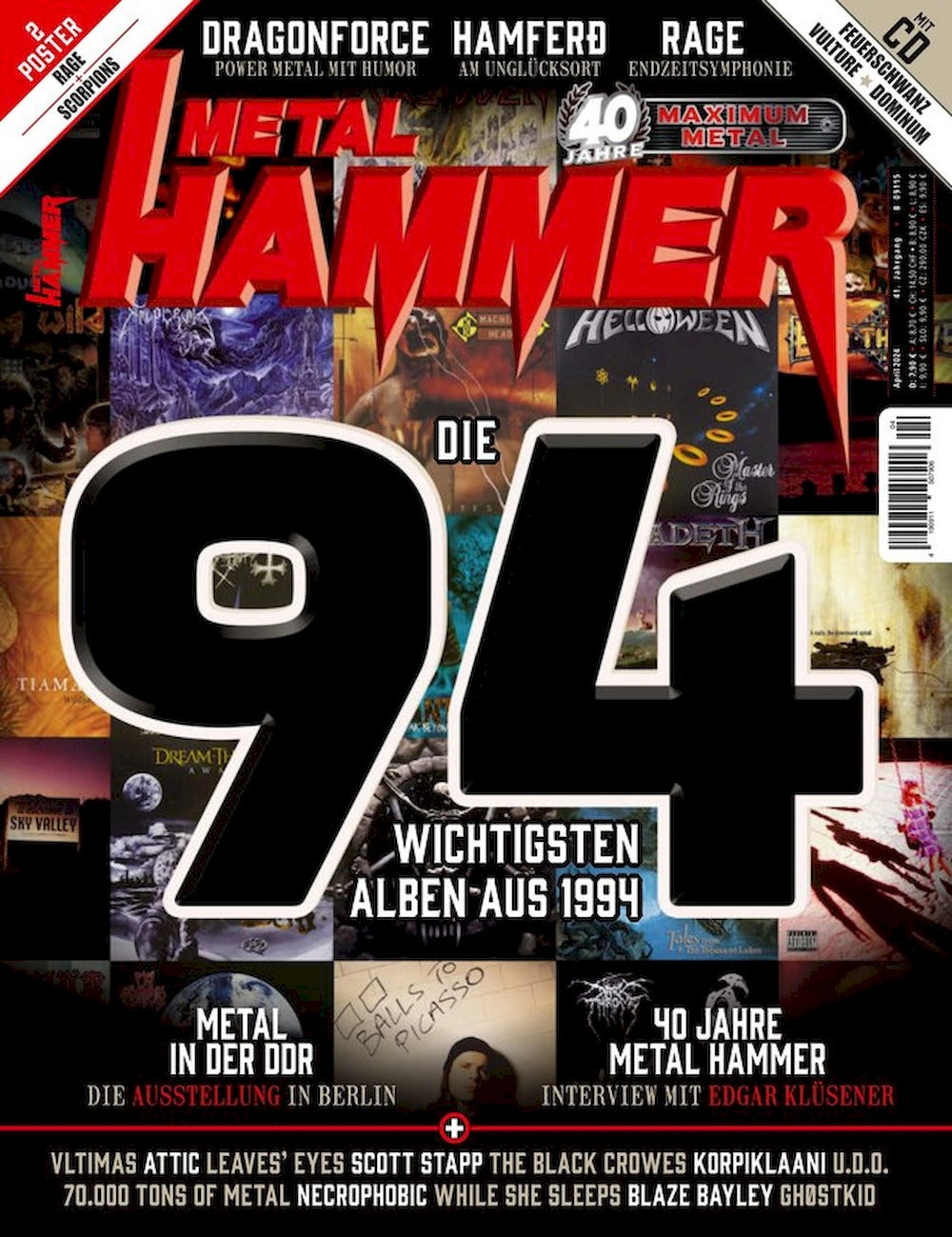 Metal Hammer Magazin Deutschland 2024-04 Dragonforce Hamferd Rage