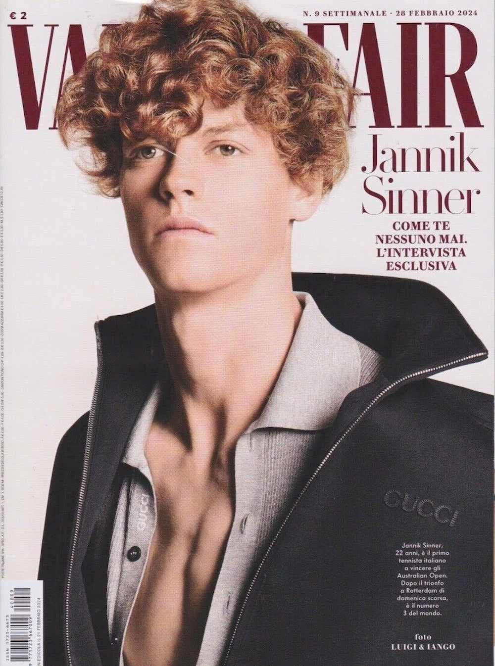 Vanity Fair Revista Italia 2024-09 – Jannik Sinner Celine Song Jang Hyuk Jack Savoretti – Edición original