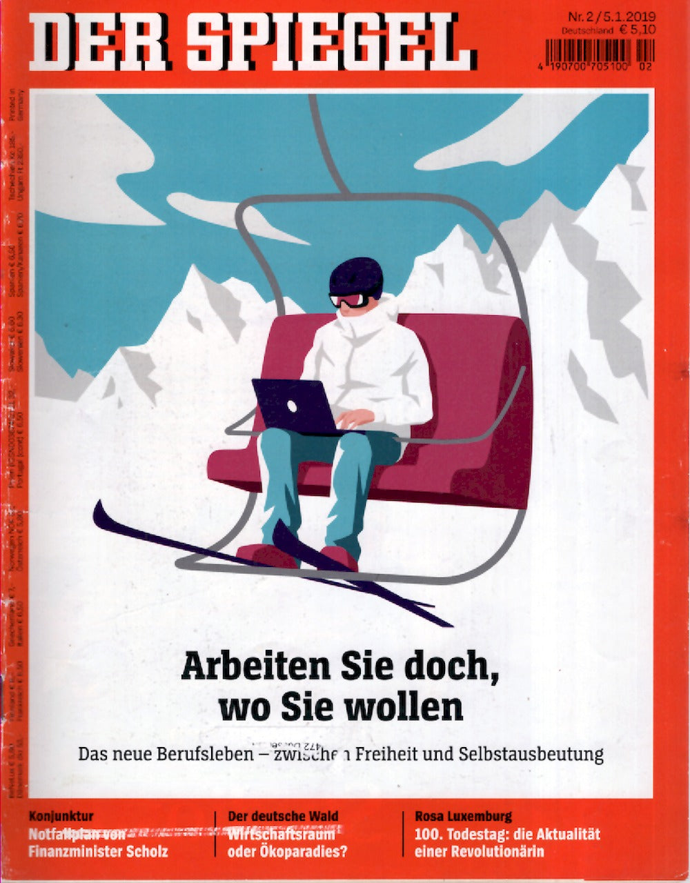 Der Spiegel Magazin Deutschland 2019-02 Rosa Luxemburg Michel Houellebecq Paolo Conte