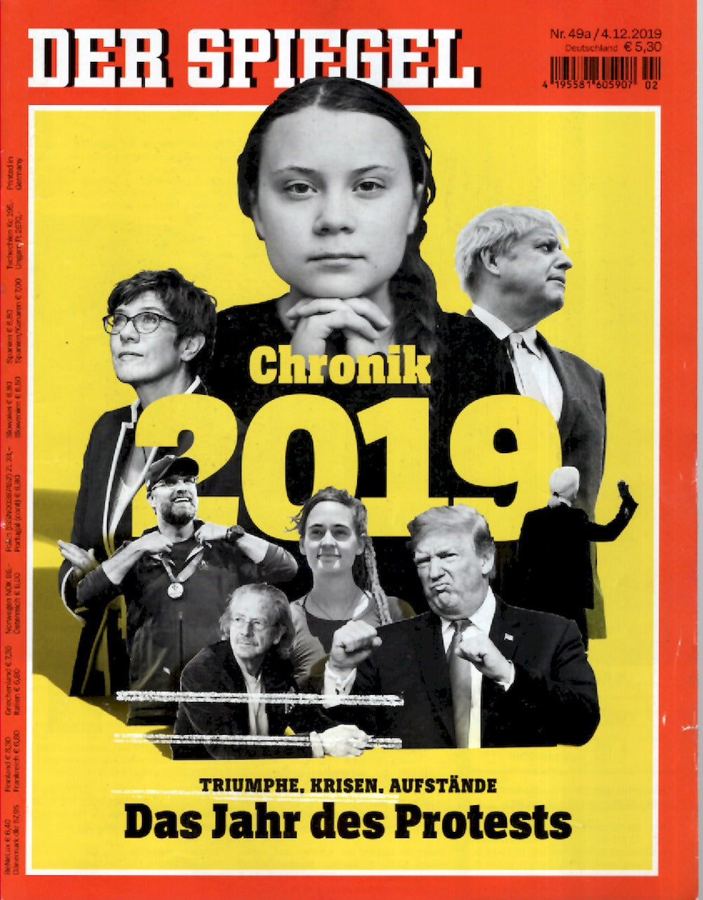 Der Spiegel Magazin Deutschland 2019-49 Greta Thunberg Trump Jürgen Klopp Olivia Colman