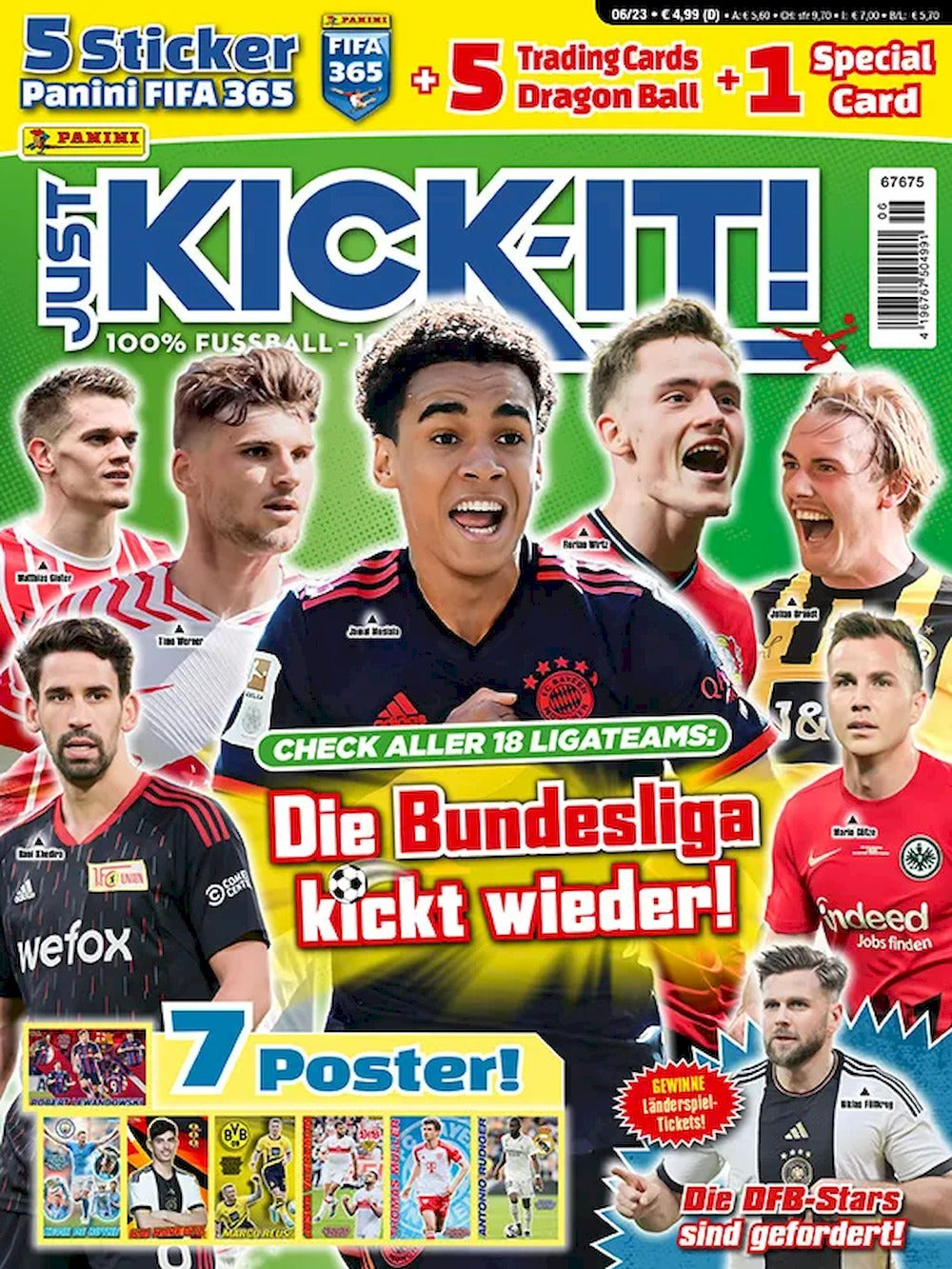 Just Kick It Magazine Germany 2023-06 – Musiala Ginter Brandt Götze – Original Print Issue