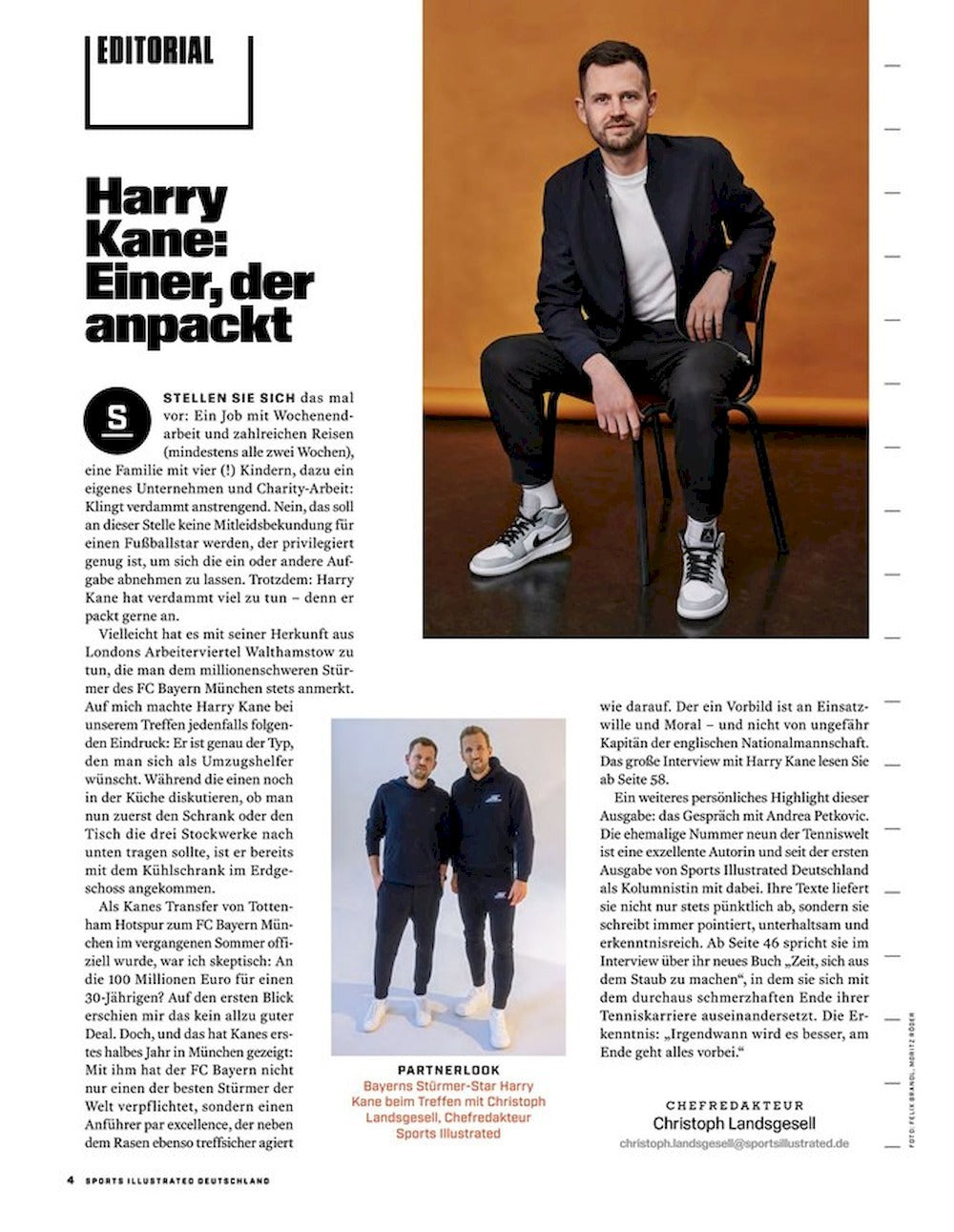 Sports Illustrated Lehti Saksa 2024-02 Harry Kane Juri Knorr