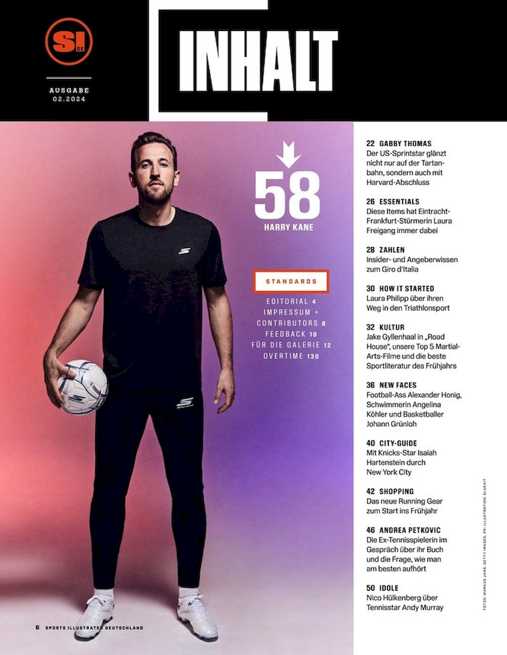 Sports Illustrated Lehti Saksa 2024-02 Harry Kane Juri Knorr