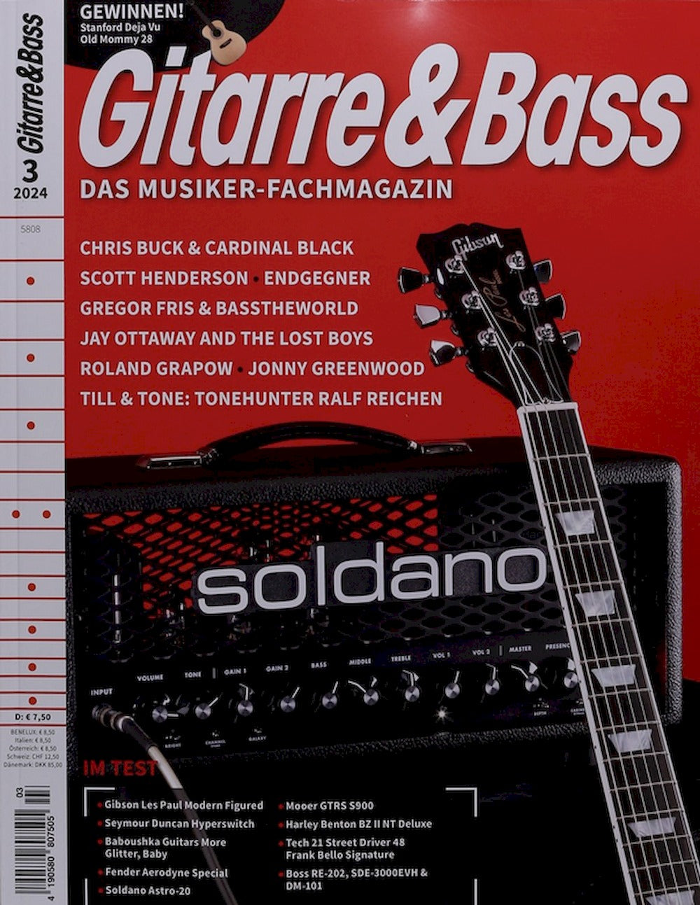 Gitarre & Bass Magazine Allemagne 2024-03 – Chris Buck Scott Henderson Gregor Fris Jay Ottaway – Édition originale