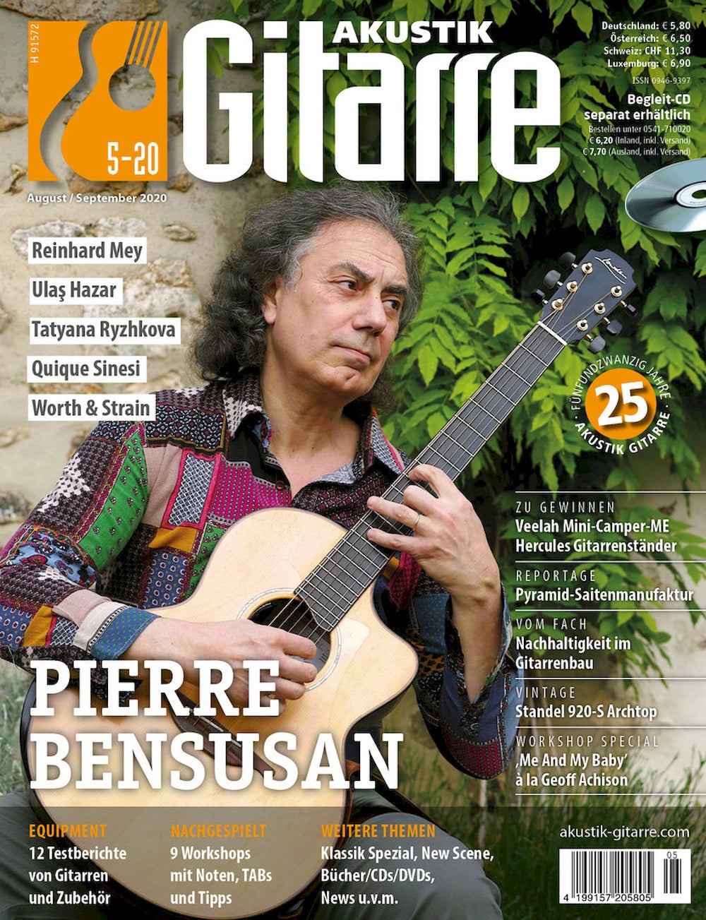 Akustik Gitarre Magazin Deutschland 2020-05 Pierre Bensusan Reinhard Mey Ulaş Hazar Tatyana Ryzhkova Quique Sinesi