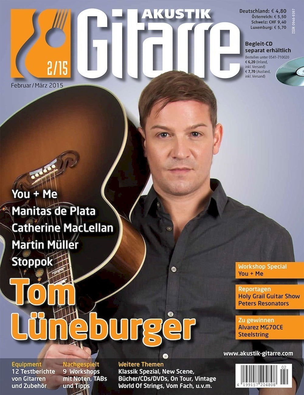 Akustik Gitarre Magazin Deutschland 2015-02 Tom Lüneburger Stoppok Manitas De Plata