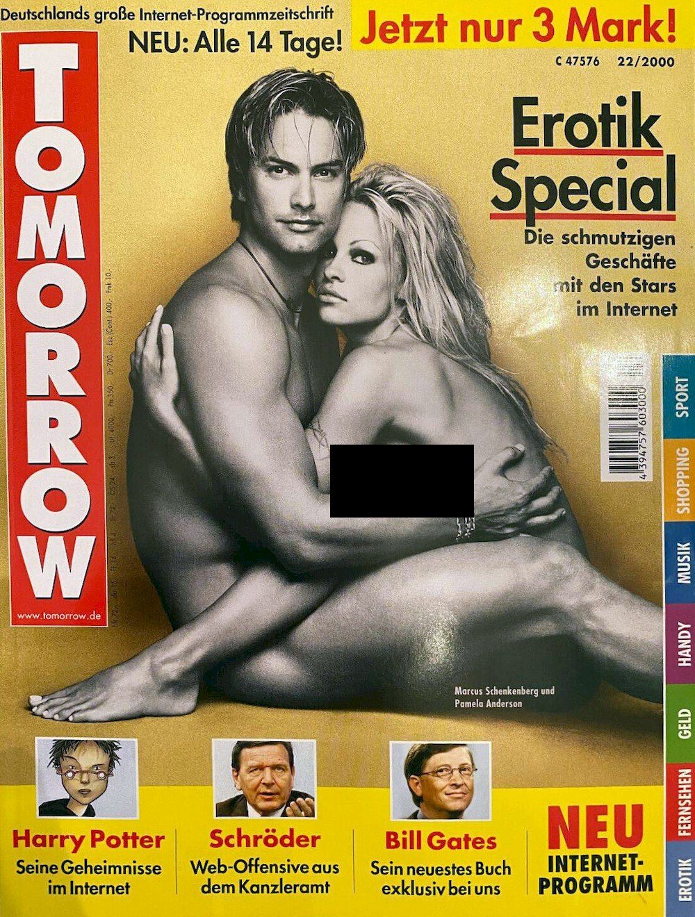 Tomorrow Revista Alemania 1999 Pamela Anderson Marcus Schenkenberg Edición original