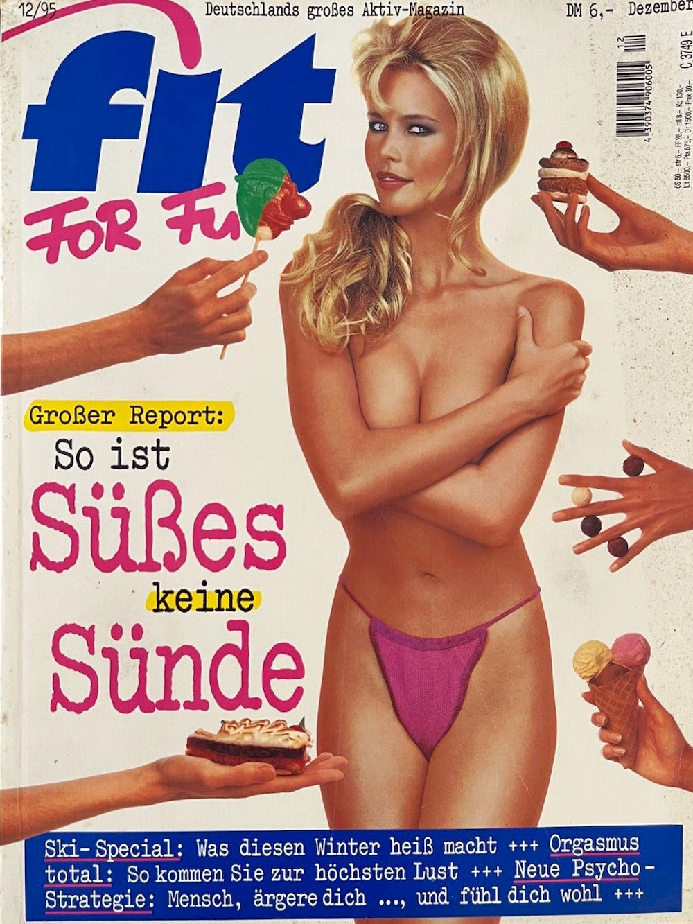Fit For Fun Tijdschrift Duitsland 1995-12 Claudia Schiffer Originele uitgave