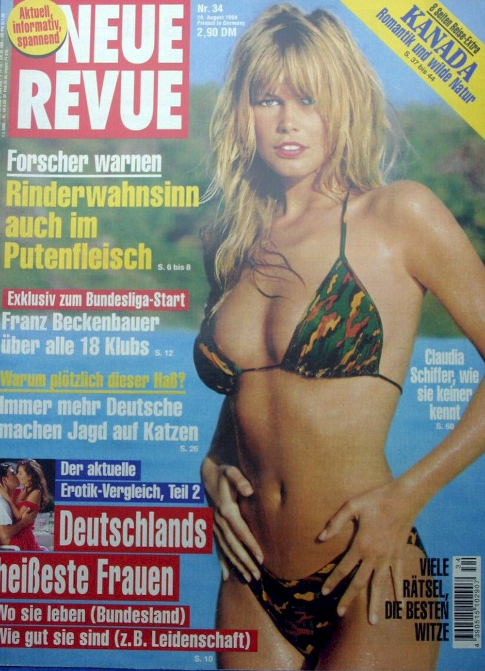 Neue Revue Magazin Deutschland 1994-34 Claudia Schiffer
