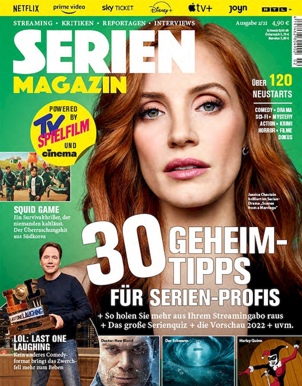 Serien Magasin Tyskland 2021-02 Jessica Chastain Originalutgåva