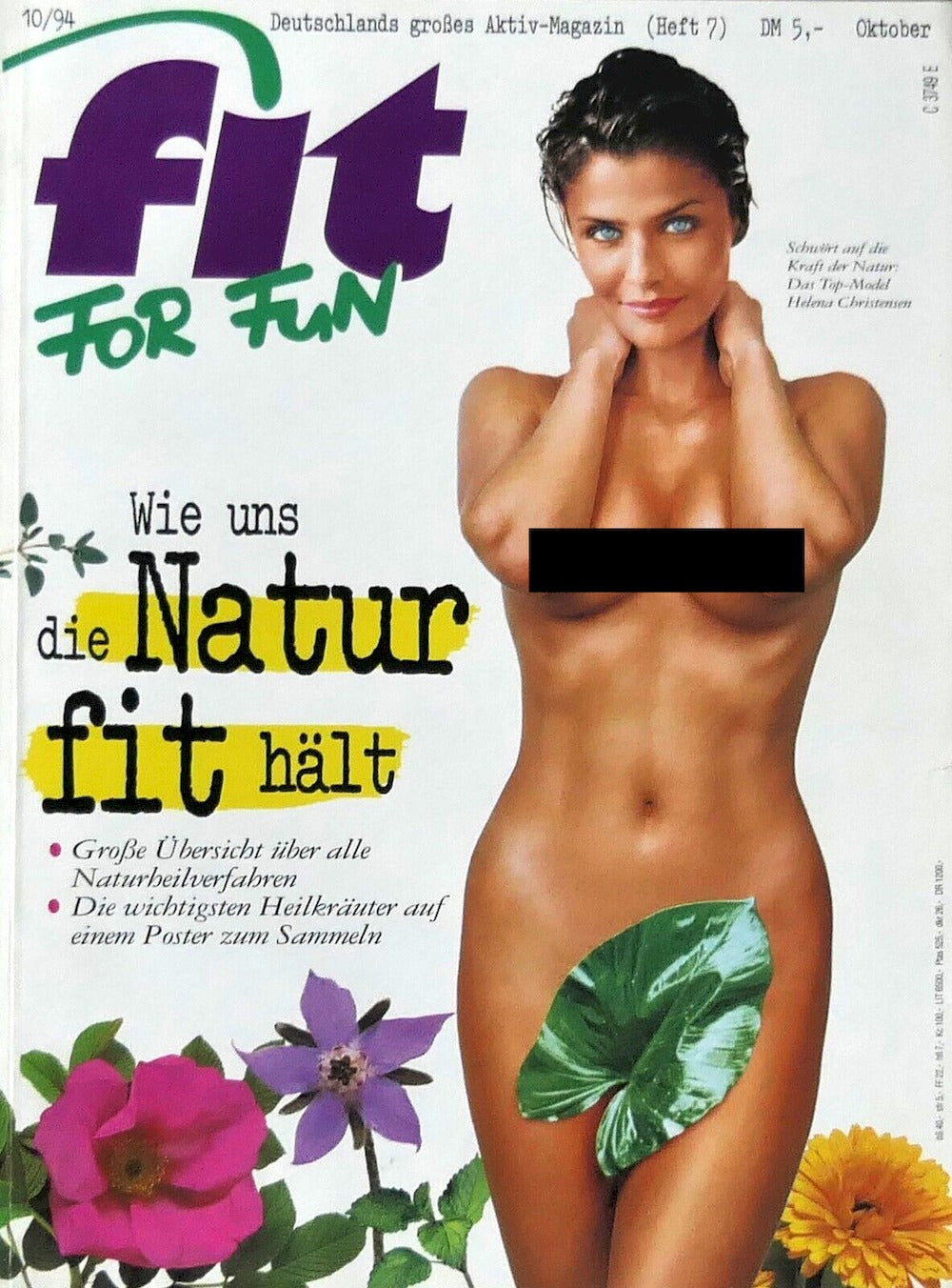 Fit For Fun Lehti Saksa 1994-10 Helena Christensen Alkuperäinen painos