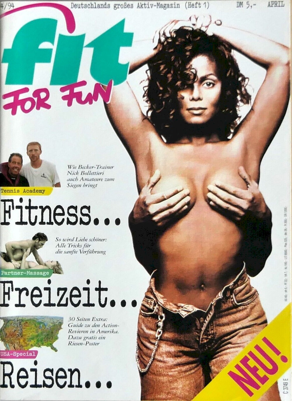 Fit For Fun Magazin Deutschland 1994-04 Janet Jackson