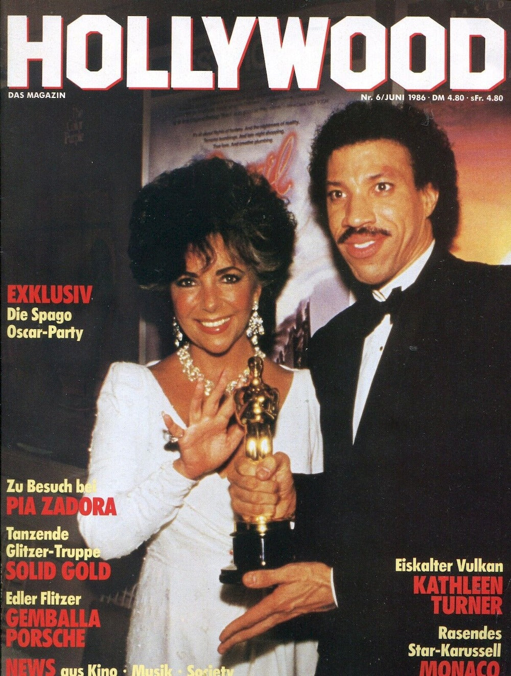 Hollywood Magazine Allemagne 1986-06 – Elizabeth Taylor Lionel Richie Kathleen Turner – Édition originale