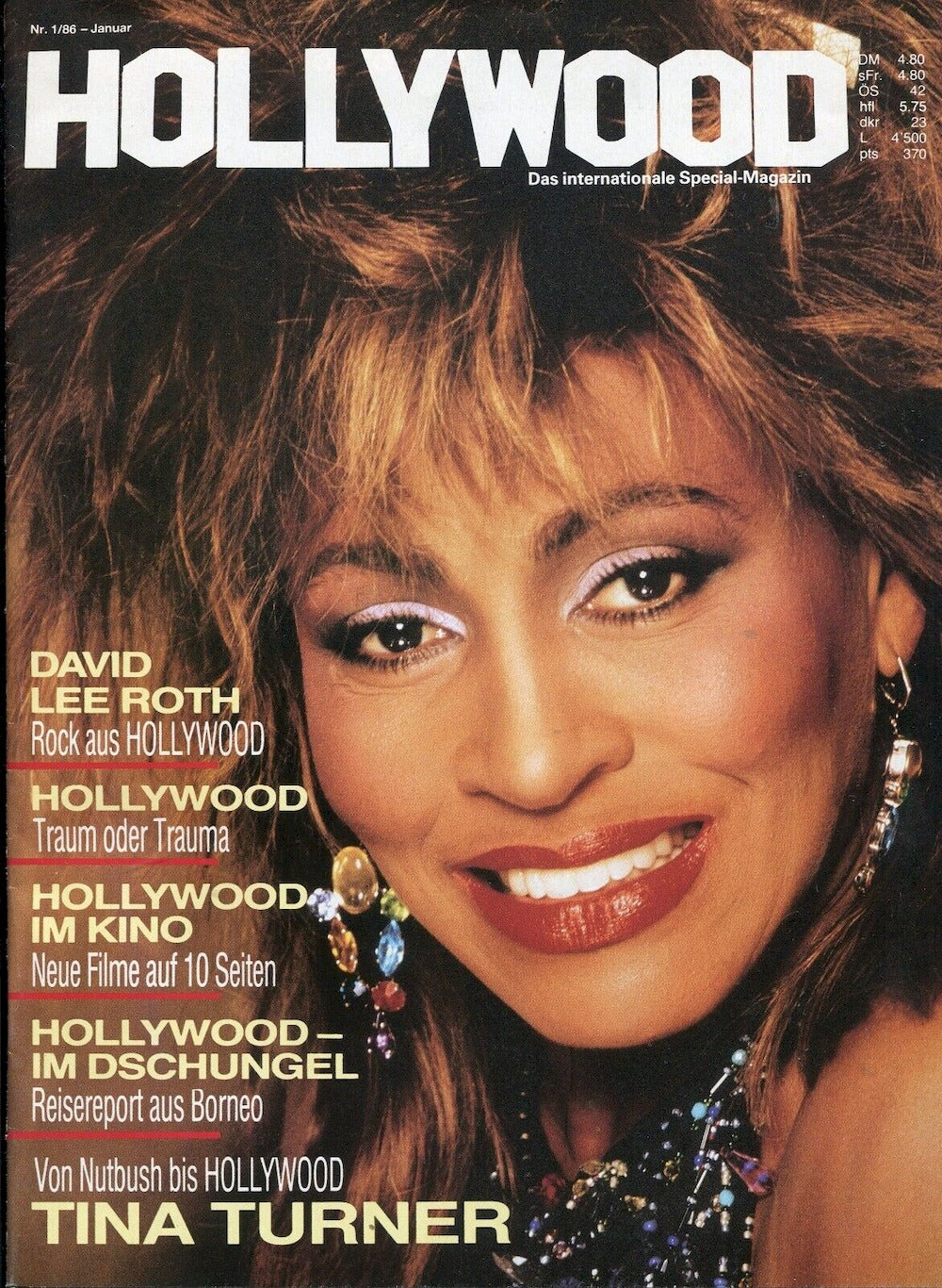 Hollywood Magazine Allemagne 1986-01 – Tina Turner David Lee Roth – Édition originale