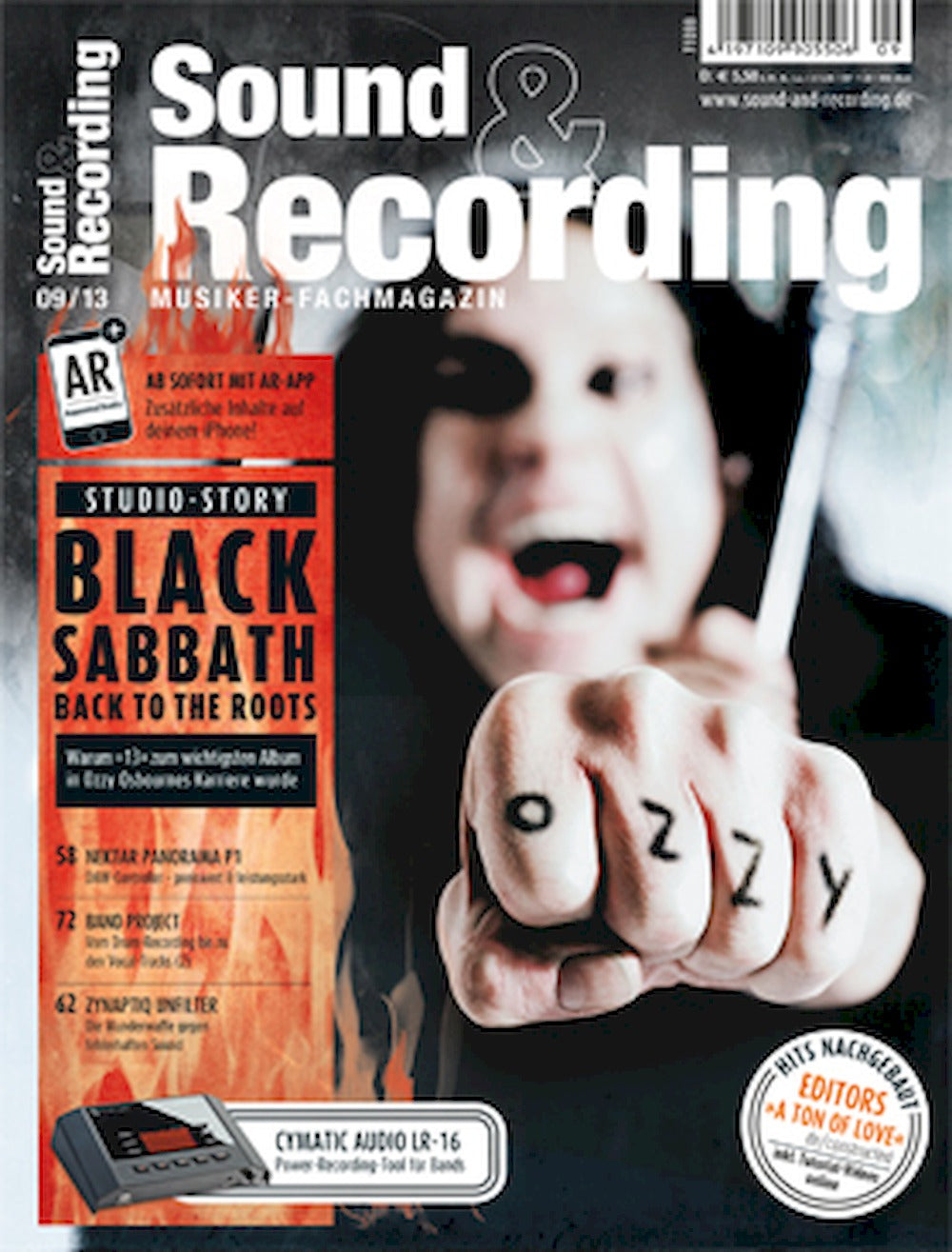 Sound & Recording Magazine Allemagne 2013-09 – Black Sabbath – Édition originale